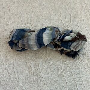 Striped Blue and Brown Scarf